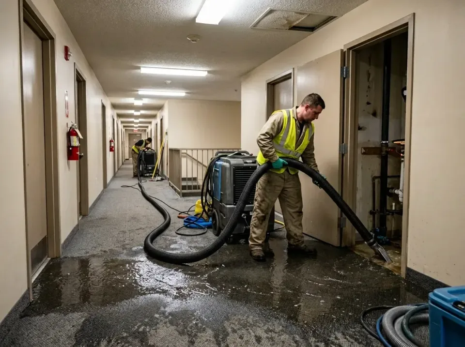 multi-unit-apartment-hallway-f-005 — frequently asked questions, Emergency Burst Pipe Water Extraction & Removal in Dardenne…